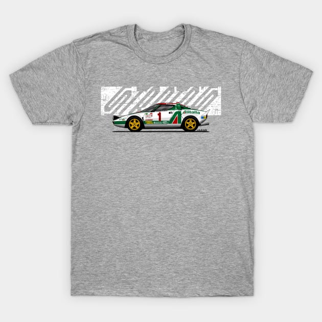 The coolest rally car ever with the most italian livery T-Shirt by jaagdesign